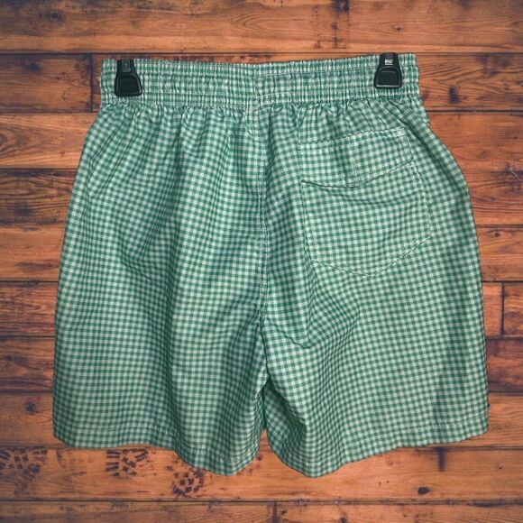 5 for $25🔥Kanu Green Plaid Lined Swim Trunk Shorts Men's Small - Picture 2 of 5